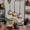 hofstein Ripoll Suspension Chrome, Fumé, 3 lumières* Lampes Modernes