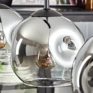 hofstein Ripoll Suspension Chrome, Clair, 3 lumières* Lampes En Verre