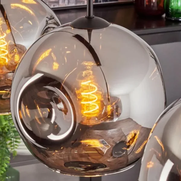 hofstein Ripoll Suspension Chrome, 3 lumières* Lampes En Verre