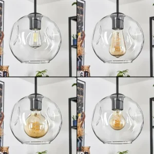 hofstein Ripoll Suspension Clair, 3 lumières* Lampes En Verre