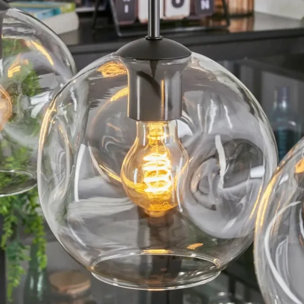 hofstein Ripoll Suspension Clair, 3 lumières* Lampes En Verre