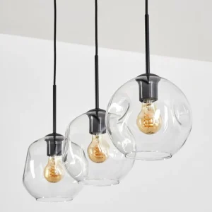 hofstein Ripoll Suspension Clair, 3 lumières* Lampes En Verre