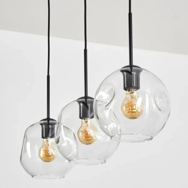 hofstein Ripoll Suspension Clair, 3 lumières* Lampes En Verre