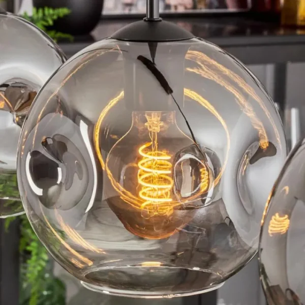 hofstein Ripoll Suspension Clair, Fumé, 3 lumières* Lampes Modernes