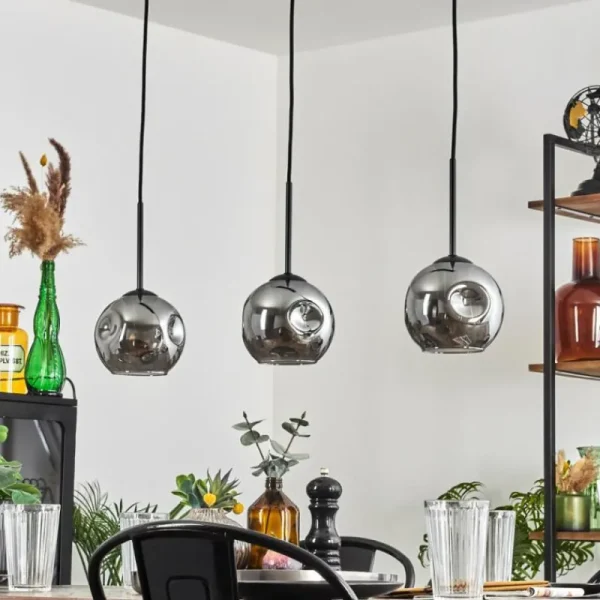 hofstein Ripoll Suspension Fumé, 3 lumières* Lampes Modernes