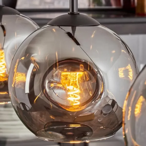 hofstein Ripoll Suspension Fumé, 3 lumières* Lampes Modernes