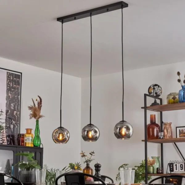 hofstein Ripoll Suspension Fumé, 3 lumières* Lampes Modernes