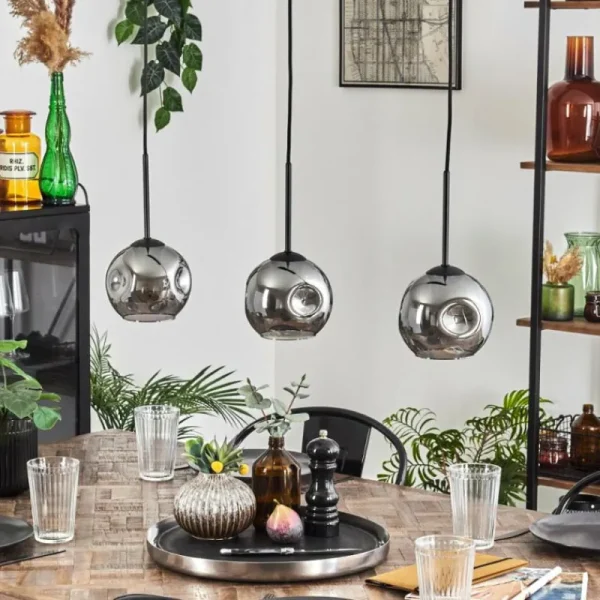 hofstein Ripoll Suspension Fumé, 3 lumières* Lampes Modernes