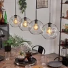 hofstein Ripoll Suspension Noir, 4 lumières* Lampes En Verre