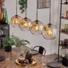 hofstein Ripoll Suspension Noir, 4 lumières* Lampes En Verre