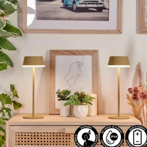 hofstein Romdrup Lampe de table d'extérieur, Lampe à poser LED Sable, 1 lumière* Lampes Modernes