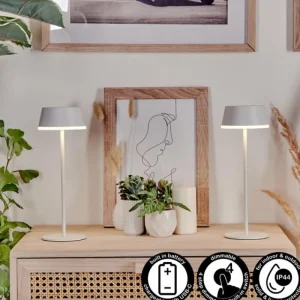hofstein Romdrup Lampe de table d'extérieur, Lampe à poser LED Blanc, 1 lumière* Lampes Modernes