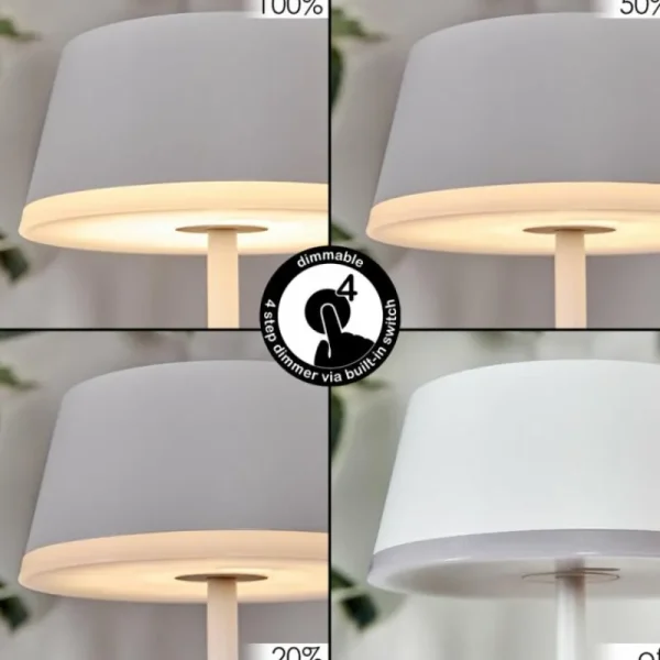 hofstein Romdrup Lampe de table d'extérieur, Lampe à poser LED Blanc, 1 lumière* Lampes Modernes
