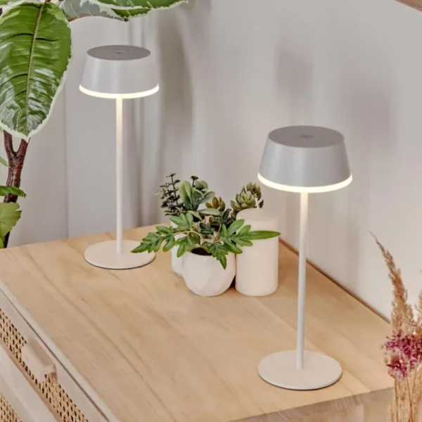 hofstein Romdrup Lampe de table d'extérieur, Lampe à poser LED Blanc, 1 lumière* Lampes Modernes