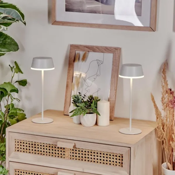 hofstein Romdrup Lampe de table d'extérieur, Lampe à poser LED Blanc, 1 lumière* Lampes Modernes