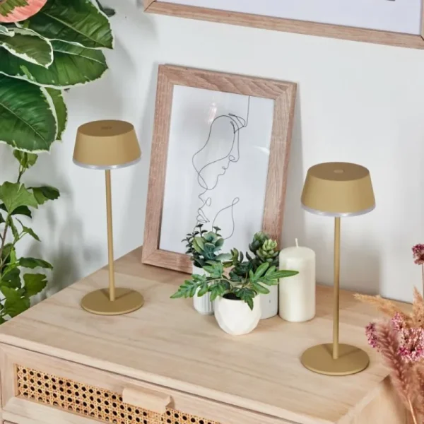 hofstein Romdrup Lampe de table d'extérieur, Lampe à poser LED Sable, 1 lumière* Lampes Modernes