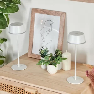 hofstein Romdrup Lampe de table d'extérieur, Lampe à poser LED Blanc, 1 lumière* Lampes Modernes