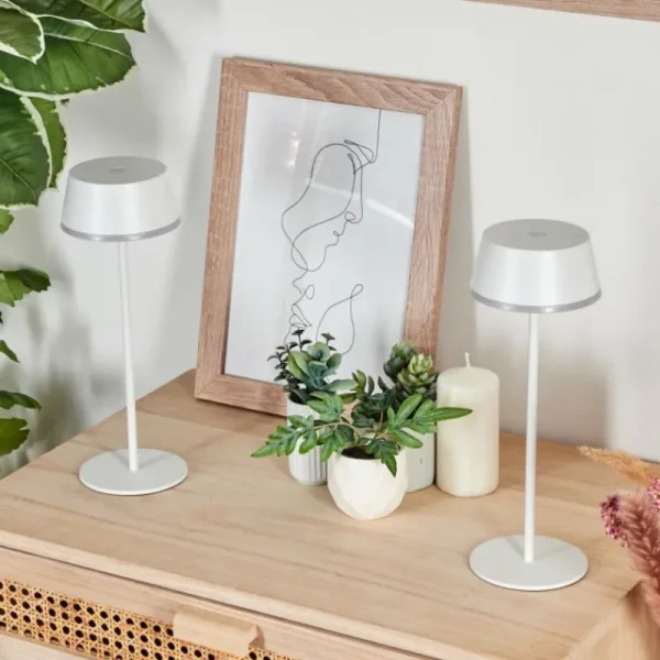 hofstein Romdrup Lampe de table d'extérieur, Lampe à poser LED Blanc, 1 lumière* Lampes Modernes