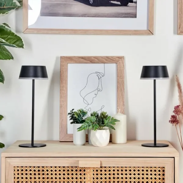 hofstein Romdrup Lampe de table d'extérieur, Lampe à poser LED Noir, 1 lumière* Lampes Modernes