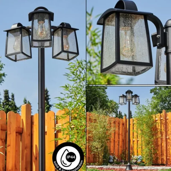hofstein Réverbère Trosa Noir, 3 lumières* Lampes Modernes