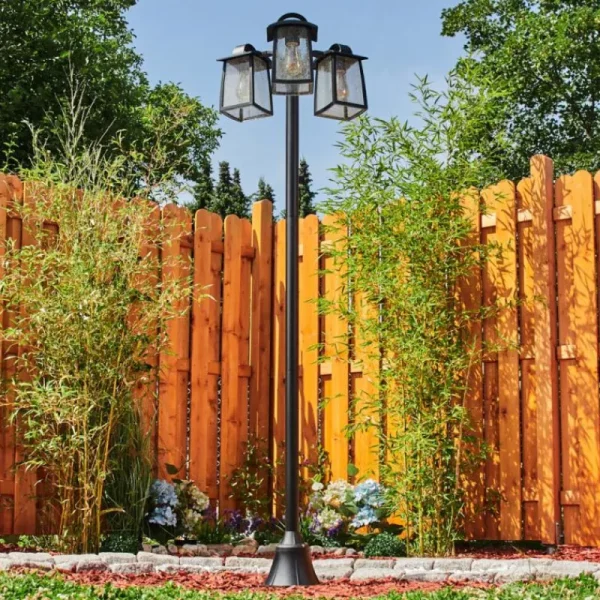 hofstein Réverbère Trosa Noir, 3 lumières* Lampes Modernes