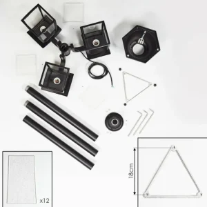 hofstein Réverbère Trosa Noir, 3 lumières* Lampes Modernes
