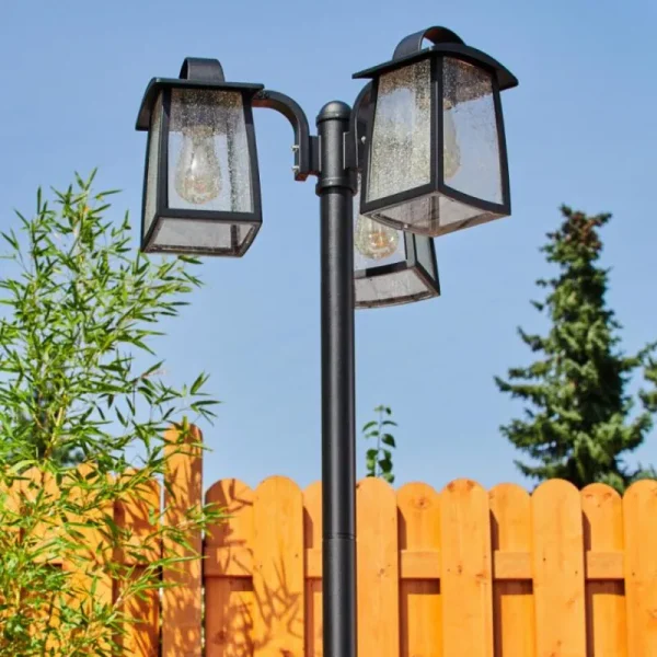 hofstein Réverbère Trosa Noir, 3 lumières* Lampes Modernes