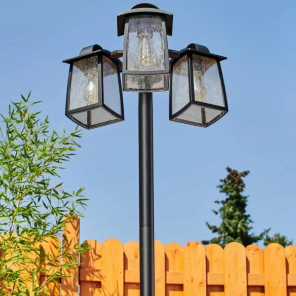hofstein Réverbère Trosa Noir, 3 lumières* Lampes Modernes