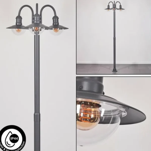 hofstein Réverbère Elima Anthracite, 3 lumières* Lampes Modernes