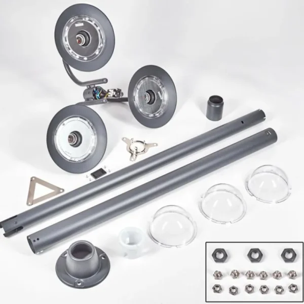 hofstein Réverbère Elima Anthracite, 3 lumières* Lampes Modernes