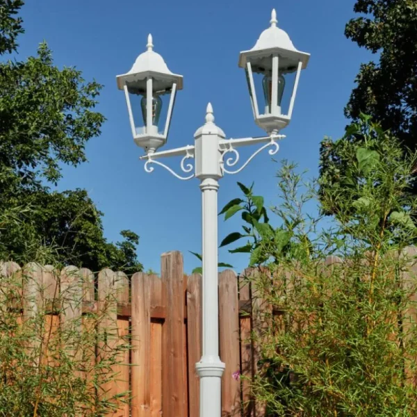 hofstein Réverbère Hongkong Blanc, 2 lumières* Lampes Modernes