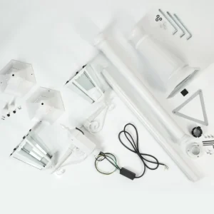 hofstein Réverbère Hongkong Blanc, 2 lumières* Lampes Modernes
