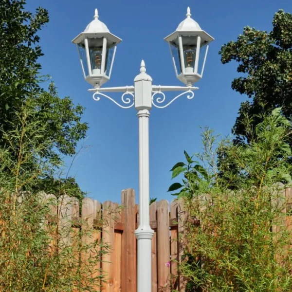 hofstein Réverbère Hongkong Blanc, 2 lumières* Lampes Modernes