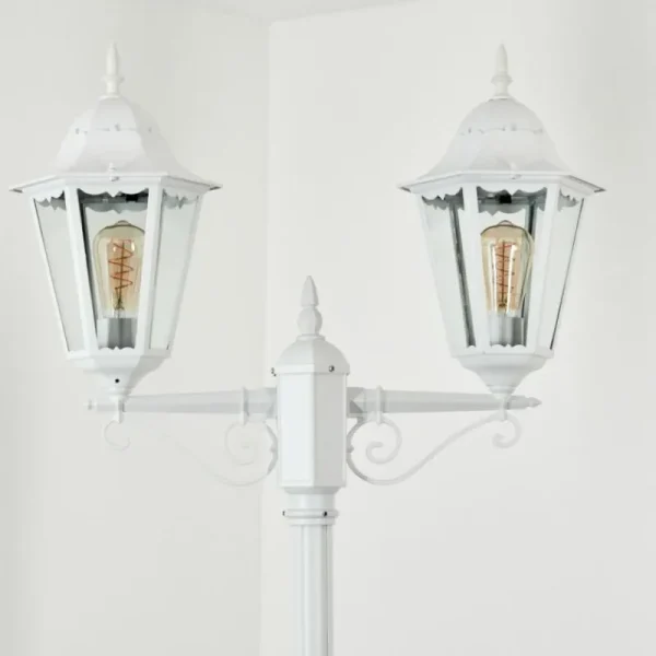 hofstein Réverbère Hongkong Blanc, 2 lumières* Lampes Modernes