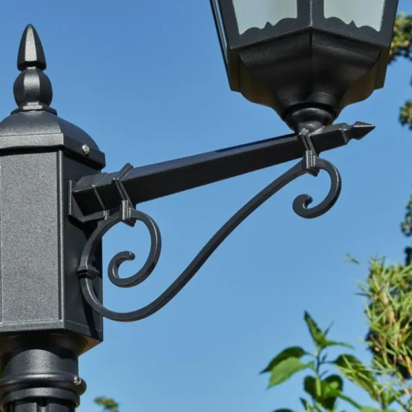 hofstein Réverbère Hongkong Noir, 2 lumières* Lampes Modernes
