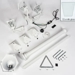 hofstein Réverbère Naofe Blanc, 3 lumières* Lampes Modernes