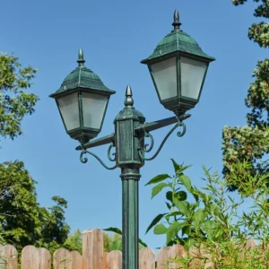 hofstein Réverbère Naofe Vert, Noir, 2 lumières* Lampes Modernes