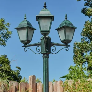 hofstein Réverbère Naofe Vert, Noir, 3 lumières* Lampes Modernes