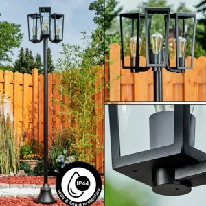 hofstein Réverbère Ruoni Noir, 3 lumières* Lampes Modernes