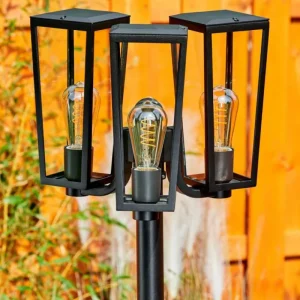 hofstein Réverbère Ruoni Noir, 3 lumières* Lampes Modernes