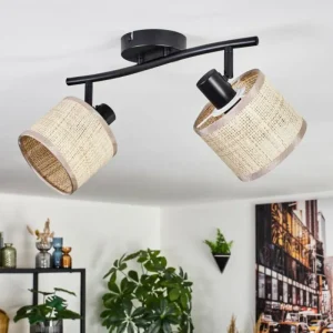 hofstein Sabadim Plafonnier Noir, 2 lumières* Lampes Modernes