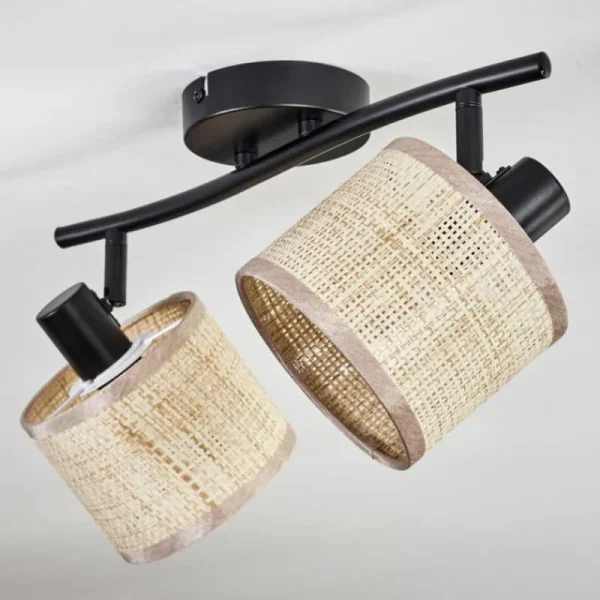 hofstein Sabadim Plafonnier Noir, 2 lumières* Lampes Modernes