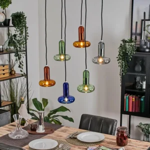 hofstein Salavisa Suspension Noir, 6 lumières* Lampes Modernes