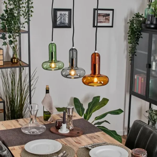 hofstein Salavisa Suspension Noir, 3 lumières* Lampes Modernes