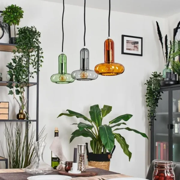 hofstein Salavisa Suspension Noir, 3 lumières* Lampes Modernes