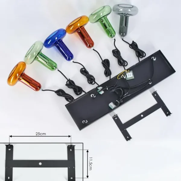 hofstein Salavisa Suspension Noir, 6 lumières* Lampes Modernes