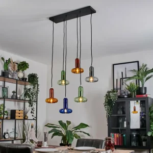 hofstein Salavisa Suspension Noir, 6 lumières* Lampes Modernes