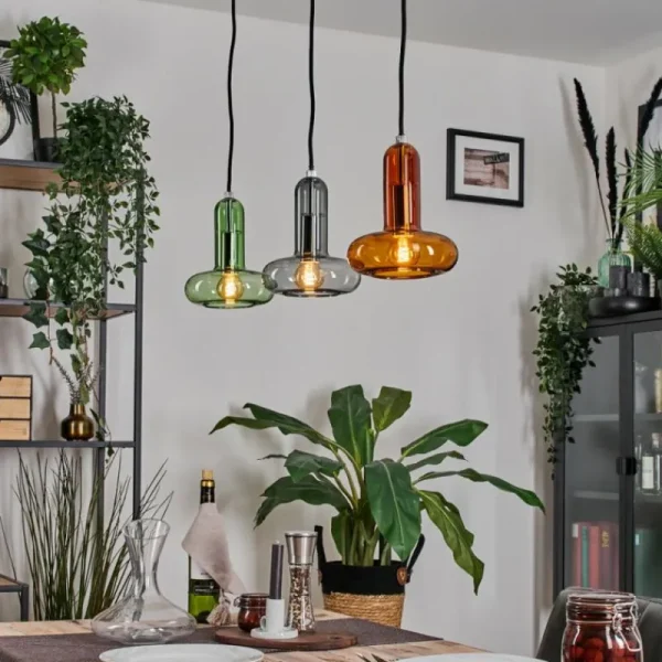hofstein Salavisa Suspension Noir, 3 lumières* Lampes Modernes