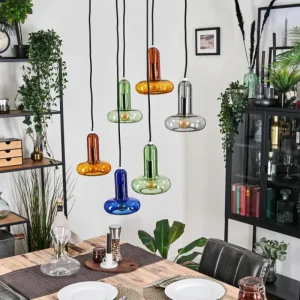 hofstein Salavisa Suspension Noir, 6 lumières* Lampes Modernes