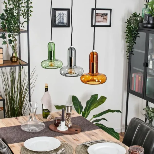 hofstein Salavisa Suspension Noir, 3 lumières* Lampes Modernes